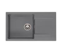 Reginox Amsterdam lavello da cucina, R33494, 43 Amsterdam grigio metallico [Lavelli da Cucina > per Base Sottolavello a partire da 60 cm]