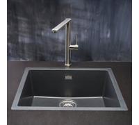 Reginox Texel lavello da cucina, R34057, Texel nero metallico [Lavelli da Cucina > per Base Sottolavello a partire da 60 cm]