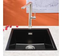 Reginox Texel lavello da cucina, R34651, Texel nero [Lavelli da Cucina > per Base Sottolavello a partire da 50 cm]
