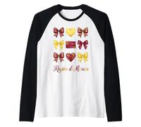 Región De Murcia Coquette Bow Ragazze Maglia con Maniche Raglan