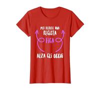 Regista Maglia con Testo Divertente Donna Ragazza Maglietta, Donna, Rosso, L