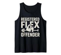 Registered Flex Offender Funny Gym Workout Bodybuilding Fun Canotta