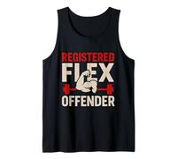Registered Flex Offender Funny Gym Workout Bodybuilding Fun Canotta