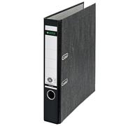 Registratore a leva Leitz 180° A4 commerciale, dorso 5 cm, 350 fogli, nero | Meccanismo a leva; capacità 350 fogli A4;Maneggevole e robusto; Etichetta personalizzabile; Organizzazione