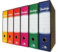 Registratore con Custodia 6 Pezzi Dorso da 8cm Raccoglitore ad Anelli A4 Faldoni Portadocumenti per Ufficio e Archivio, Registratore a Leva Raccoglitori Documenti Colori Assortiti, UNI (285x313mm)