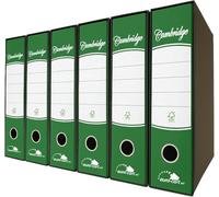 Registratore con Custodia 6 Pezzi Dorso da 8cm Raccoglitore ad Anelli A4 Faldoni Portadocumenti per Ufficio e Archivio, Registratore a Leva Raccoglitori Documenti Verde, Protocollo (285x343mm)