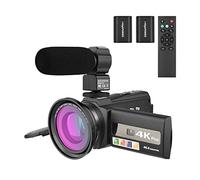 Registratore con fotocamera digitale Videocamera videocamera WiFi 4K / 60FPS 48MP Set di videocamera Vlogging digitale Set con touchscreen da 3 pollici Zoom 16x Ir. Mount for scarpe a freddo a infraro
