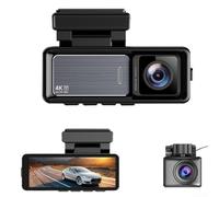 Registratore da cruscotto auto IPS da 3 2 pollici con doppia registrazione 4K + 1080P e visione grandangolare per una maggiore sicurezza