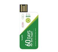Registratore dati di temperatura usa e getta USB 60 giorni con rapporto automatico PDF, intervallo da -30 °C a +60 °C, memoria 18000 registrazioni, impermeabile IP67 per catena del freddo, verde