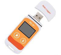 Registratore dati di temperatura USB digitale da -30 °C a 70 °C | Display LCD con rapporti automatici PDF/CSV, 5 allarmi per il monitoraggio dei trasporti alimentari, farmacia