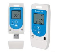 Registratore dati riutilizzabile di temperatura e umidità, display LCD, 32.000 punti dati, report PDF automatico e generazione di file CSV