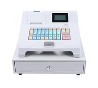 Registratore di cassa con sistema POS, display a LED a 48 tasti, registratore di cassa elettronico con vassoio rimovibile e stampante termica, registratore di cassa multifunzione per piccole imprese