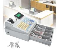 Registratore di cassa con stampante termica e verifica banconote, per piccole imprese, negozi, negozi, bar, supermercati, ristoranti