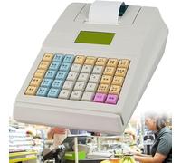 Registratore di cassa elettronico con stampante termica, 40 tasti, per piccole imprese e supermercati, tastiera inglese completa