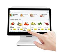 Registratore di Cassa Intelligente a Doppio Schermo, Touch Screen da 15,6 Pollici, Schermo Consumer da 13,3 Pollici, angolazione dello Schermo Regolabile, N2930, 4 GB di RAM, 64 GB di SSD