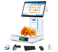 Registratore Di Cassa Intelligente Tutto In Uno, Sistema POS Con Bilancia Integrata, Doppio Touchscreen Da 15,6 Pollici, 8 GB Di RAM, SSD Da 128 GB, For La Vendita Al Dettaglio(Singlescreen)