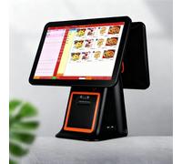 Registratore di Cassa Pos, Registratore di Cassa all-in-One con Doppio Touch Screen,Stampante da 58 Mm Integrata,Dotato di Processore Dual-Core,Adatto per I Settori della Vendita al Black