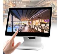 Registratore di cassa POS Registratore di cassa, sistema POS con touch screen CPU N2930 da 15", 4 GB di RAM, SSD 64G, Windows Pro. 10 for vendita al dettaglio, ristorante, negozio, club ( Color : Whit
