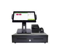 Registratore di cassa, Registratore di cassa POS tablet da 10 pollici con stampante 80 mm, scanner Bluetooth for vendita al dettaglio, ristorante(With cash box)