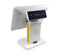 Registratore di Cassa Telematico, POS 15.6" Touch Screen Registratore di cassa con display VFD (doppia linea 40 caratteri) for i camerieri Ristorante Hotel(4G 128G J1800 WiFi)