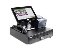 Registratore di cassa touch screen POS con stampante, scanner e cassa, macchina da 30,5 cm per piccole imprese al dettaglio
