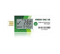 Registratore di dati di temperatura Freshliance con display LCD, registratore di temperatura USB monouso con 30.000 punti, report PDF CSV automatico, 90 giorni, confezione da 1 pezzi