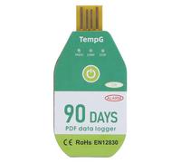 Registratore di dati di temperatura USB, registratore di dati di temperatura PDF con design resistente all’acqua IP67, capacità di memorizzazione di 18.000 punti per il trasporto i (90 giorni)