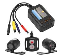 Registratore di Guida per Moto, Display Universale per Telecamera per Moto con Schermo da 2 Pollici, Grandangolo di 120°, Doppia Fotocamera Anteriore Posteriore HD 1080P + 720P,