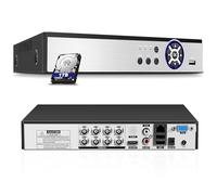 Registratore DVR di sicurezza H.265+ a 8 canali da 5 MP con rilevamento umano AI, DVR CCTV ibrido 6 in 1 a 8 canali per telecamera di sorveglianza, supporta telecamere analogiche e IP a 8 canali, app