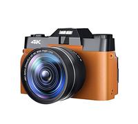 Registratore per videocamera Vlogging con videocam Fotocamera digitale da 48 MP for fotografia 3quot;Flip Screen Videocamera Selfile Zoom 16X 4K Streaming Videocamera Multicolore(128G TF Card,With Wid
