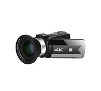 Registratore per videocamera Vlogging con videocam Videocamera da 56 MP Videocamera Vlog 4K for streaming live Webcam Visione notturna Zoom 16X Fotografia Registratore digitale(128G SD Card,With Lens-