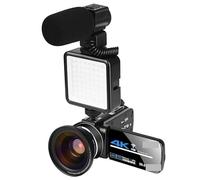 Registratore per videocamera Vlogging con videocam Videocamera Full 4k Videocamera professionale Streaming live Visione notturna Fotocamere digitali da 58 MP Registrazione Vlog(32G SD Card,With Lens L