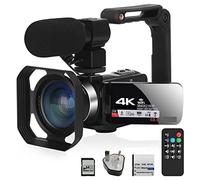 Registratore per videocamera Vlogging con videocamera Videocamera digitale Videocamera 4K Videocamera Fill Light Vlog Kit for lo streaming con Zoom 16X Fotocamere fotografiche(64G SD Card,Z11 kit)