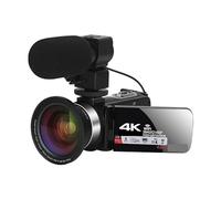 Registratore per videocamera Vlogging con videocamera Videocamera digitale Videocamera 4K Videocamera Fill Light Vlog Kit for lo streaming con Zoom 16X Fotocamere fotografiche(64G SD Card,With Lens MI