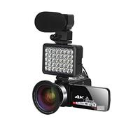 Registratore per videocamera Vlogging con videocamera Videocamera digitale Videocamera professionale 4K Fill Light Vlogging Kit for lo streaming con Zoom 16X Fotografia(No SD Card,Lens Light MIC)