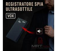 Registratore spia 16 GB - mini con VOX e 200 ore memoria
