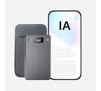 Registratore Vocale AI Professionale 64GB - Trascrizione & Traduzione in 256 Lingue, 1200 Minuti Gratis/Mese, Doppio Microfono AI Noise Cancelling, Schermo HD per Riunioni, Colloqui, Lezioni