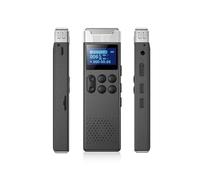 Registratore vocale compatto a trigger sonoro con altoparlante esterno e riduzione del rumore, dittafono per Corsi, Lavoro (32 GB)