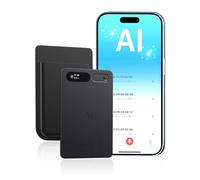 Registratore Vocale con Custodia Nera, Trascrivi e Riassumi con Tecnologia AI, Supporta Diverse Lingue, Controllo Tramite app, Archiviazione da 64 GB, Adatto per Riunioni, Lezioni, Chiamate