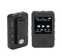 Registratore Vocale Digitale Portatile da 32 GB, V5.2 MP3 APE FLAC WAV Player Registratore Clip Posteriore con Schermo IPS HD da 1,33 Pollici, Registratore Audio per Conferenze e