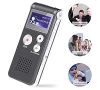 REGISTRATORE VOCALE DIGITALE PORTATILE LETTORE MP3 WAV USB AUDIO 8GB Q-LY77