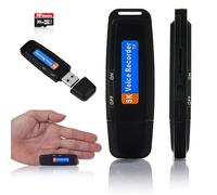 Registratore vocale digitale USB, mini registratore vocale portatile ideale per riunioni, interviste, conferenze, registratore spia con scheda SD da 32 gb per diverse ore di registrazione.