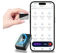 Registratore vocale magnetico 64 GB con riduzione del rumore, porta USB-C ricaricabile per studi, conferenze, riunioni, interviste, registratore audio portatile con auricolari, facile da usare