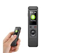 Registratore Vocale, Memoria da 64 GB, Sblocco Tramite Password, con Lettore MP3, Ricaricabile Tramite USB Mini Registratore Vocale, per Riunioni e di Interviste, Penna Registratore Vocale