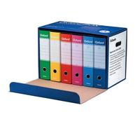 Registratori con custodia Esselte Oxford Box G85 protocollo 54,5x36,5 cm - dorso 8 cm assortiti conf. da 6 - 390785112