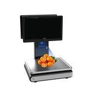 Registratori di cassa, Bilancia basata su PC con doppio schermo da 15'' for registratore di cassa e pannello touch for stampante termica for etichette