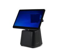 Registratori di cassa, Macchina POS a doppio schermo, stampa termica touchscreen da 15,6 pollici(Noir)
