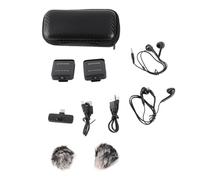 Registrazione Ad Alta fedeltà con Microfono Lavalier Wireless per Interviste in Live Streaming Vlog, per, Computer, Laptop, Fotocamera, 2 Trasmettitori, 1 Ricevitore, Portata 10 M