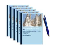Registro dei Corrispettivi IVA - Formato A4 (29,7x21 cm) - Moduli Autoricalcanti in Duplice Copia - Gestione 12 Mesi - Per Contabilità Aziendale e Società - CON PENNA TOUCH OMAGGIO Dodici12® (5)