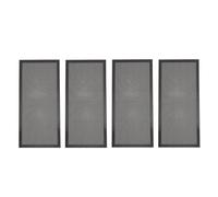Registro del pavimento magnetico Copri di sfiato forte rete di sfiato in PVC magnetico con design a maglie per la parete del soffitto del pavimento della casa 4 pacchetto 5,5x12 (Nero)